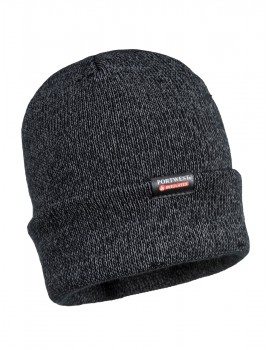 B026 Reflective Knit Beanie Insulatex Lined black Accessories